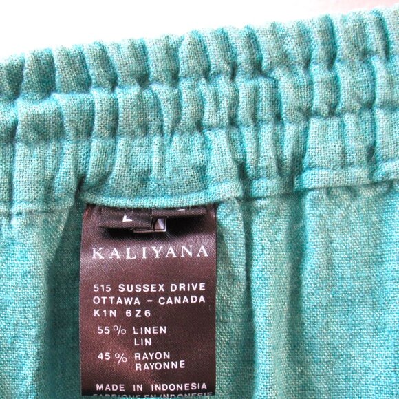 Kaliyana Linen Blend Maxi Skirt in Seabreeze - Picture 4 of 5
